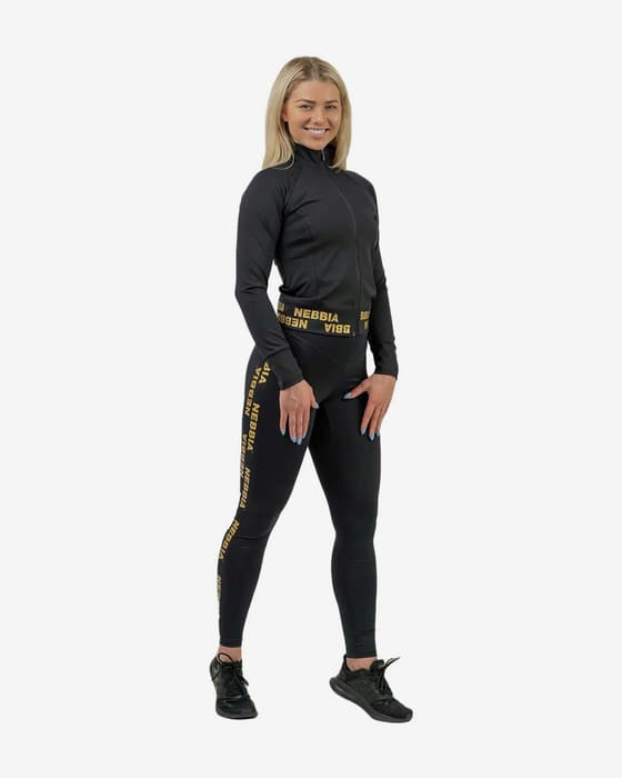 Malla larga Nebbia Intense Iconic negro dorado mujer