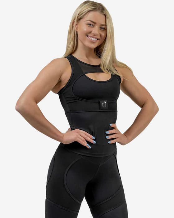 Camiseta Nebbia Intense Ultra tirantes negro mujer