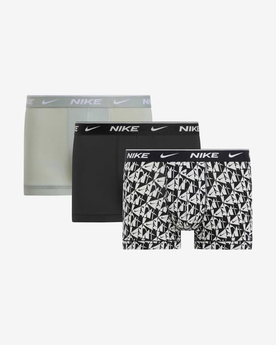 Bóxer Nike Shockwave negro blanco beige (3 unidades)