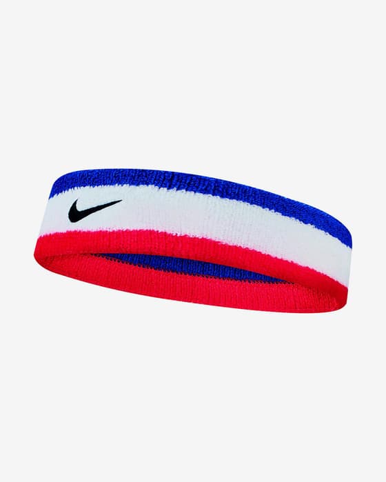 Cinta para la cabeza Nike Swoosh rojo blanco azul