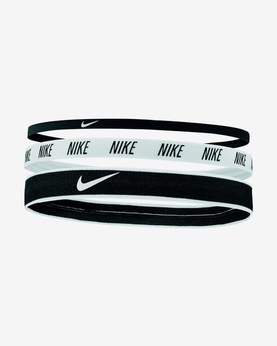 Cinta para la cabeza Nike Mixed Width negro blanco (3 unidades) 