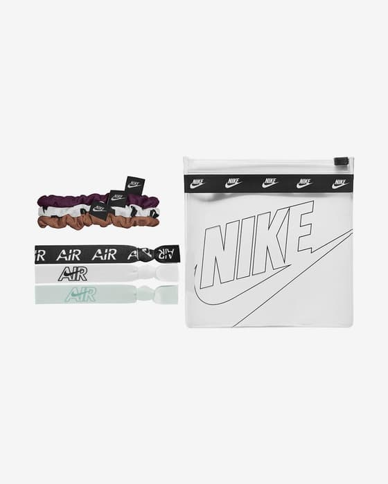 Fita para a cabeça Nike Mixed castanho preto branco (6 unidades)
