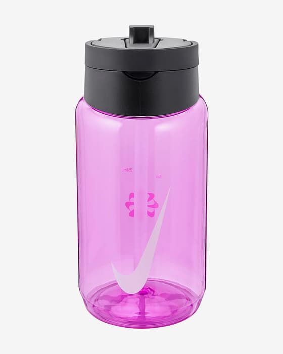 Bidón Nike Renew Recharge Straw 16 oz Graphic fucsia negro blanco