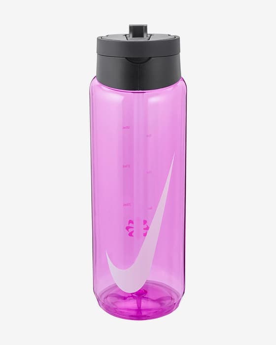 Bidón Nike Renew Recharge Straw 24 oz Graphic fucsia negro blanco