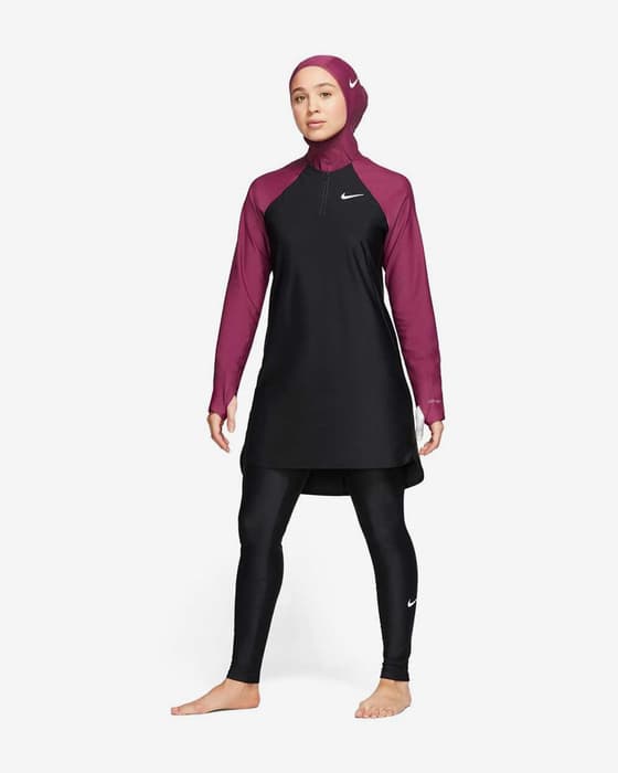 Malla larga Nike Swim Victory negro mujer
