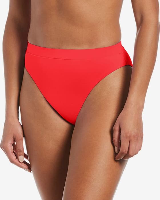 Culotte de bikini Nike Swim High Waist rouge femme