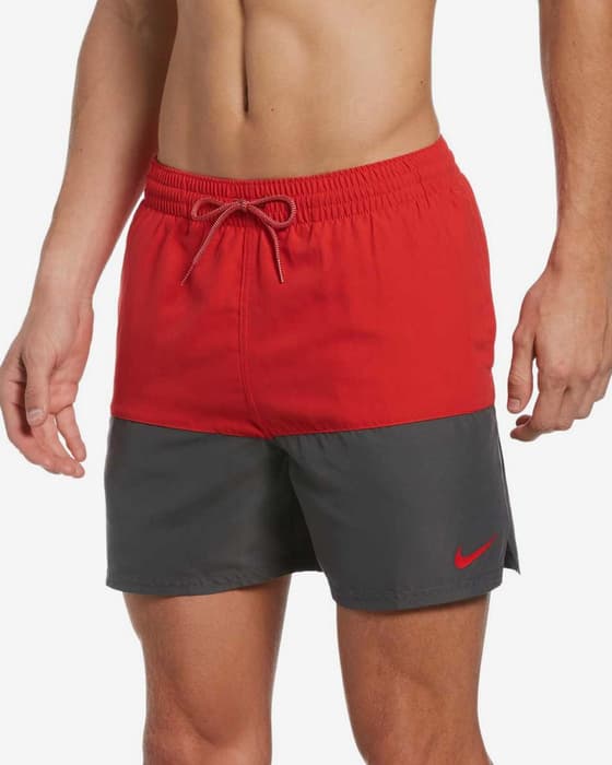 Maillot de bain Nike Volley 5 rouge gris foncé