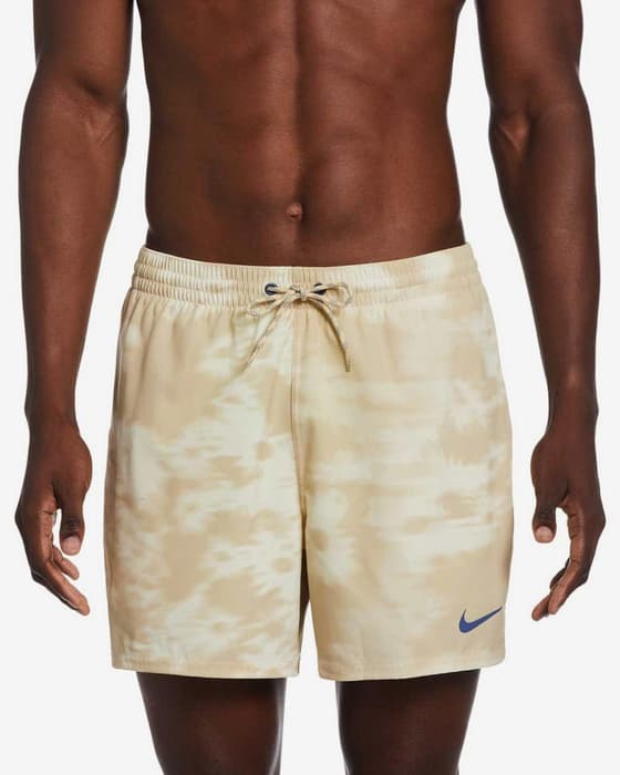 Maillot de bain Nike Swim Volley Floral 5" beige foncé beige clair