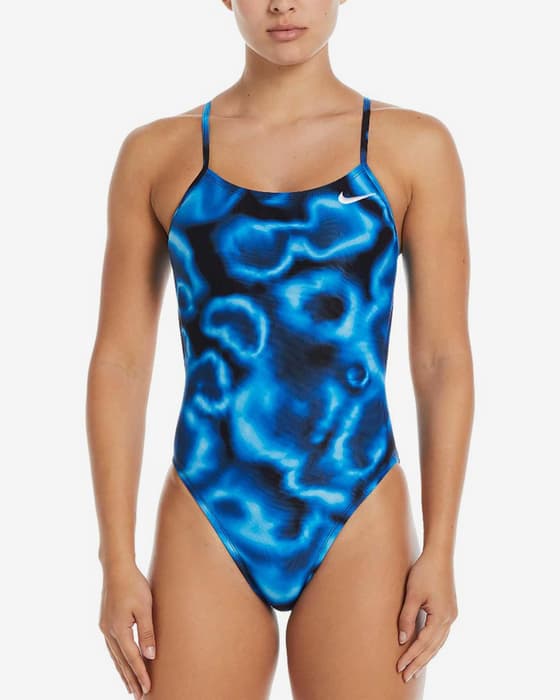 Maillot de bain Nike Swim Hydrastrong Digi Haze bleu noir femme