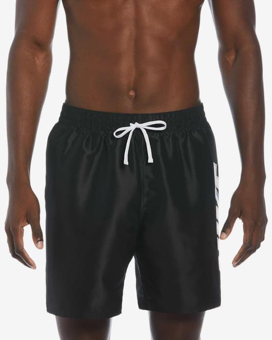 Maillot de bain Nike Swim Big Block noir blanc