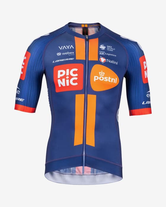 Maillot Team Picnic PostNL 2025 Racing manches courtes bleu