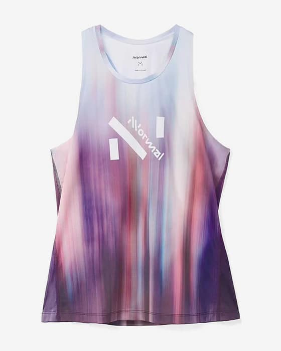 Camiseta NNormal Race sin mangas azul claro lila mujer