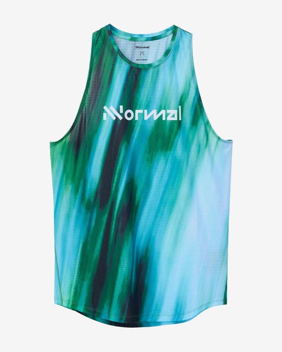 Camiseta NNormal Race sin mangas azul verde mujer