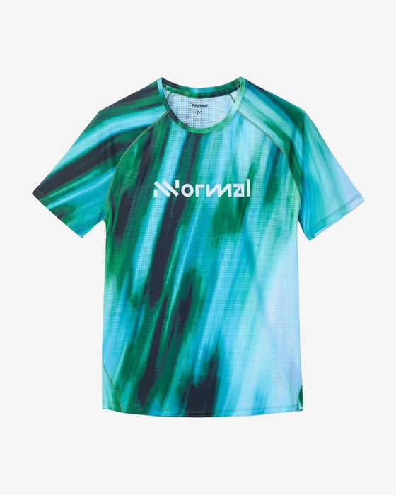 Camiseta NNormal Race manga corta azul verde mujer