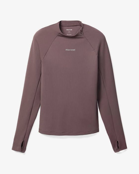 Camiseta NNormal Trail manga larga lila violeta mujer