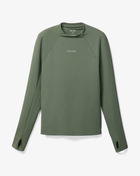Camiseta NNormal Trail manga larga verde mujer