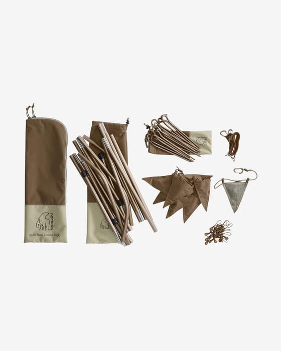 Pack de piquetas y varillas Nordisk Ydun Mini marrón chocolate