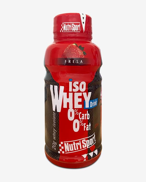 Nutrisport Iso Whey Drink Protein Energy Drink Strawberry Flavour 330 ml (12 units)