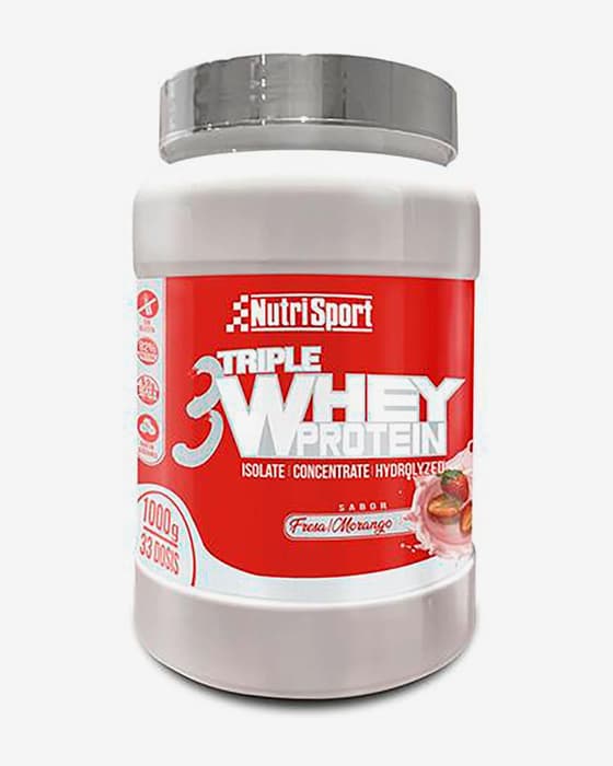 Nutrisport Triple Whey Protein Shake Strawberry Flavour 1000 g