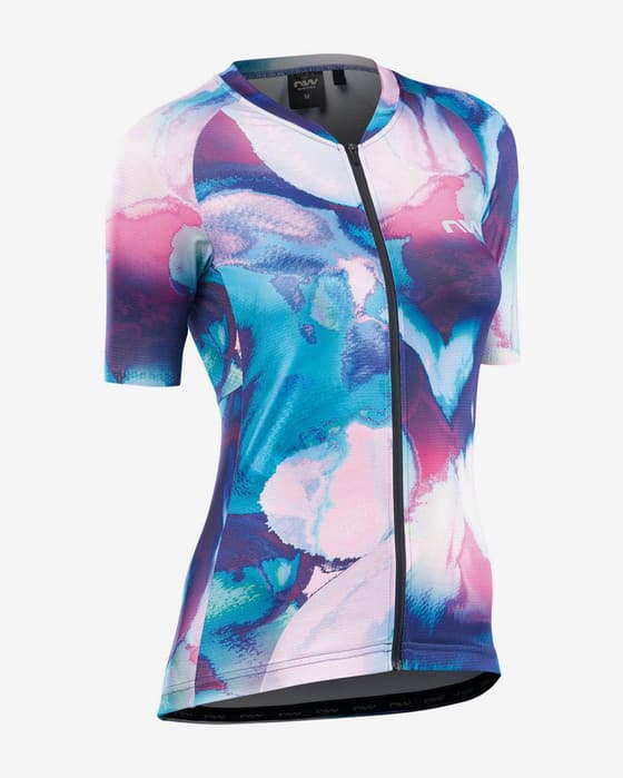Maillot Northwave Blade manche courte bleu rose femme