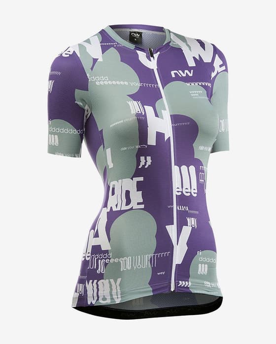 Maillot Northwave Blade Type manga corta verde lila mujer