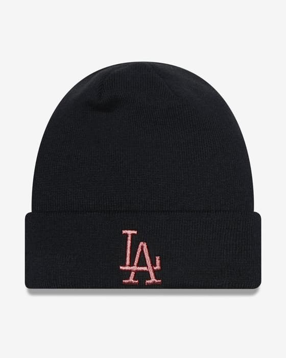 Gorro New Era New York Yankees Metallic Logo negro rosa mujer