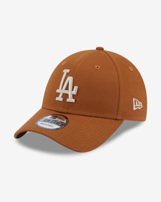 Gorra New Era League Essential Logo 9FORTY LA Dogers marrón claro blanco crema