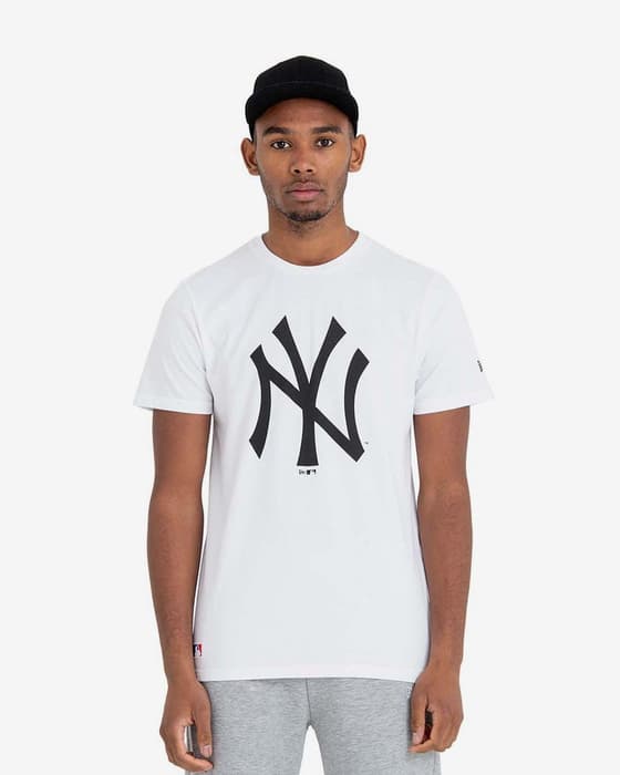 Camiseta New Era MLB Regular Logo manga corta New York Yankees blanco negro