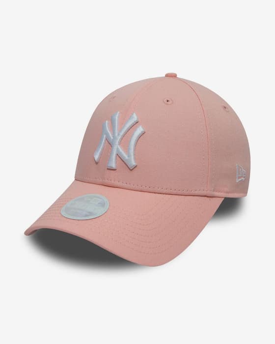 Cappellino New Era New York Yankees Essential 9FORTY rosa chiaro bianco donna