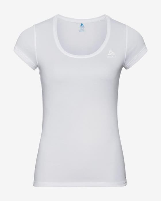 Camiseta Odlo SUW Top Crew Neck Active F-Dry Light manga corta blanco mujer