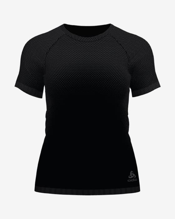 Odlo Performance Light E Short Sleeve Base Layer Top Dark Black Women