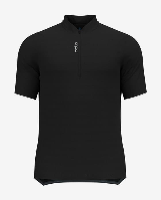 Maillot Odlo Essential Half Zip manche courte noir