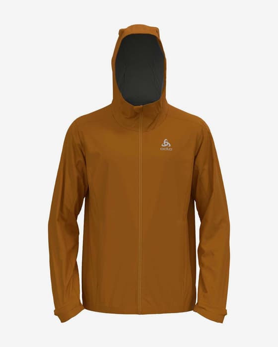 Chaqueta con capucha Odlo Aegis 2.5L Waterproof marrón amarillento