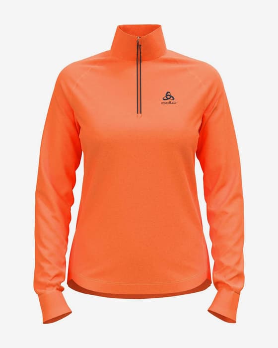 Odlo Berra Half Zip Damen Fleecepullover knallorange