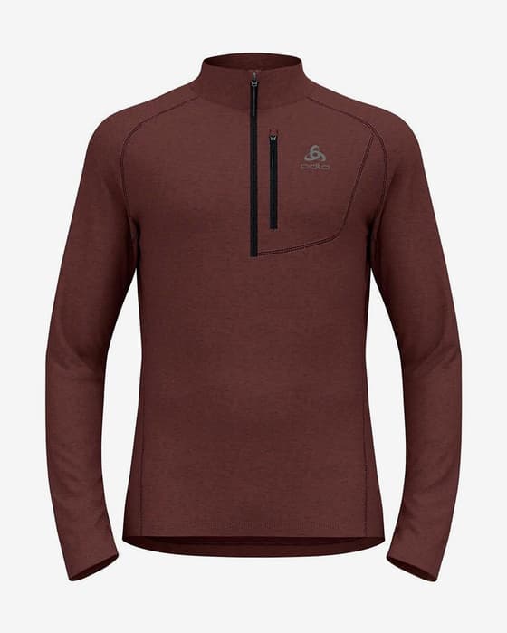 Polaire Odlo Tencia Demi-Zip rouge foncé