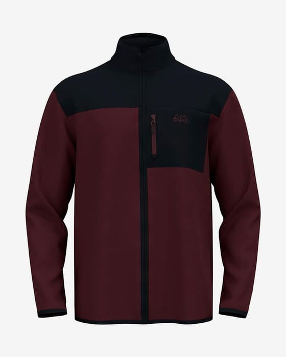 Veste polaire Odlo Essentials Full Zip rouge profond noir