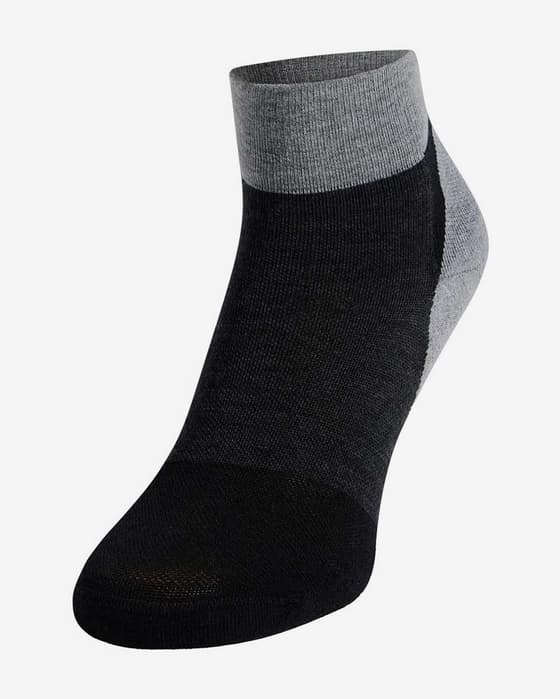 Chaussettes Odlo The Performance Wool Quarter noir gris