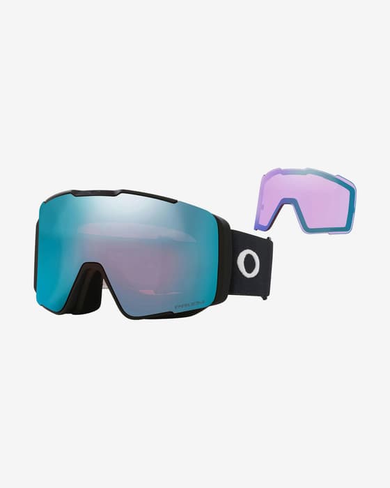 Oakley Line Miner Pro L Skibrille Black mit Prizm Snow Sapphire Iridium Glas + Prizm Iced Iridium Glas