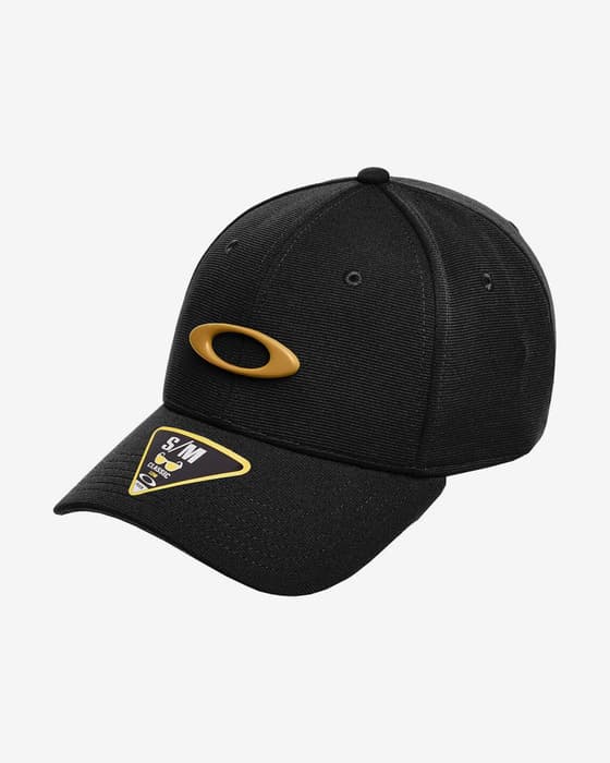 Gorra Oakley Tincan negro logo marrón