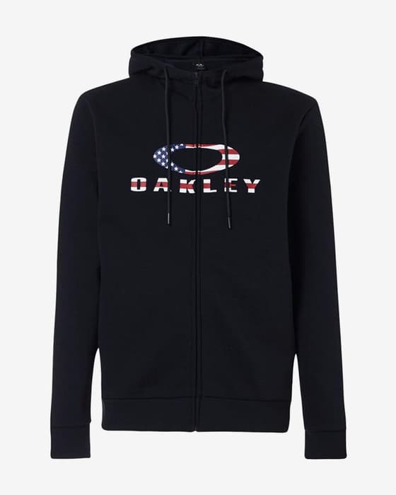 Oakley Bark 2.0 Full Zip Hoodie Black Logo USA