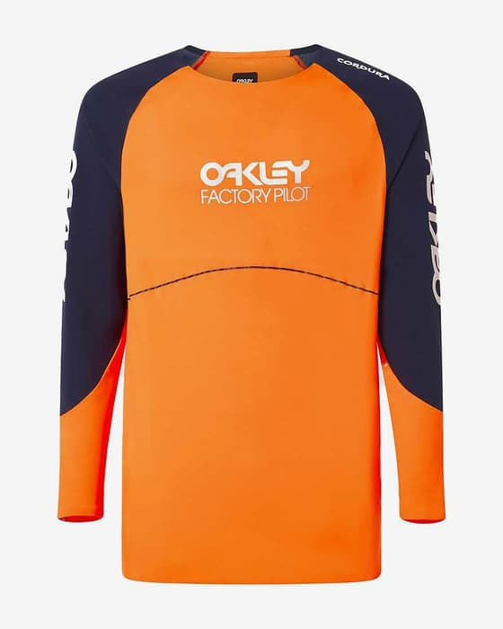 Maillot Oakley Maven Scrub manche longue orange bleu