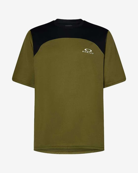 Maillot Oakley Free Ride manche courte vert noir