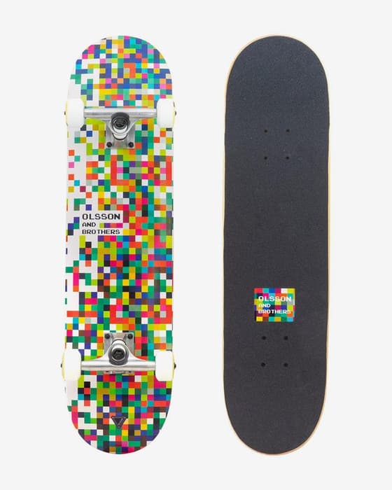 Skateboard Olsson And Brothers Pixel noir