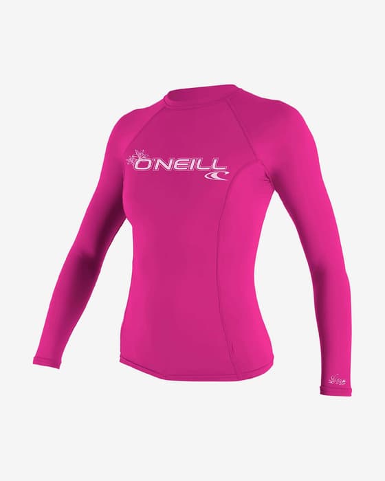 Camiseta O'Neill Basic Skins manga larga rosa mujer