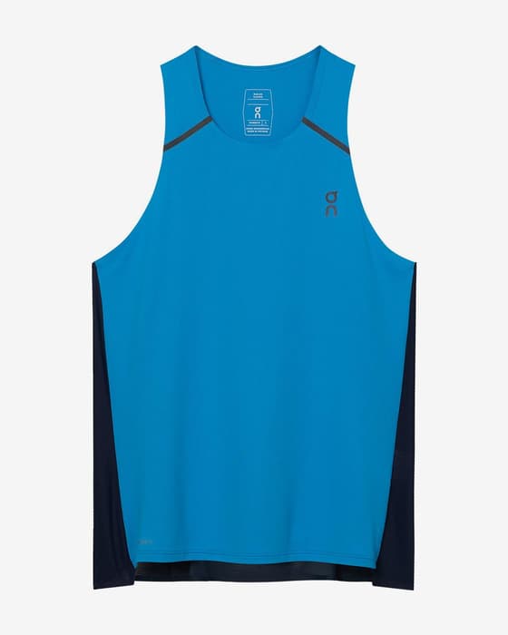Camiseta On Performance sin mangas azul mujer