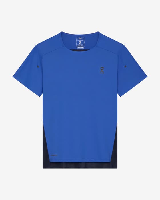 Camiseta On Performance manga corta azul violeta mujer