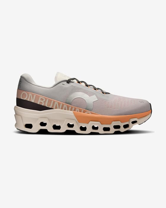 Zapatillas On Cloudmonster 2 gris naranja beige