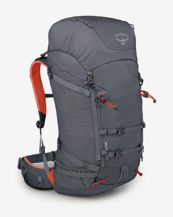 Mochila Osprey Mutant 52L gris oscuro rojo