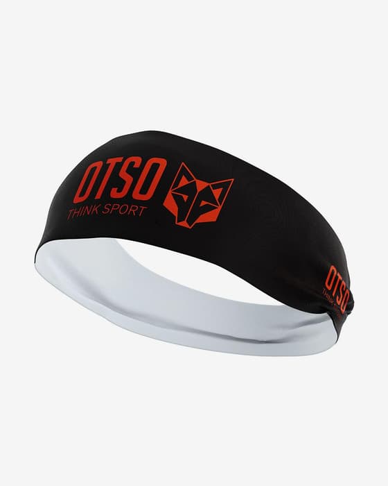 Cinta para la cabeza Otso Sport 8 cm negro naranja