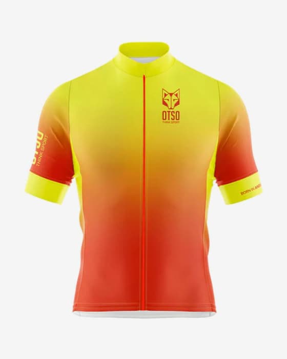 Maillot Otso Cycling manche courte orange jaune
